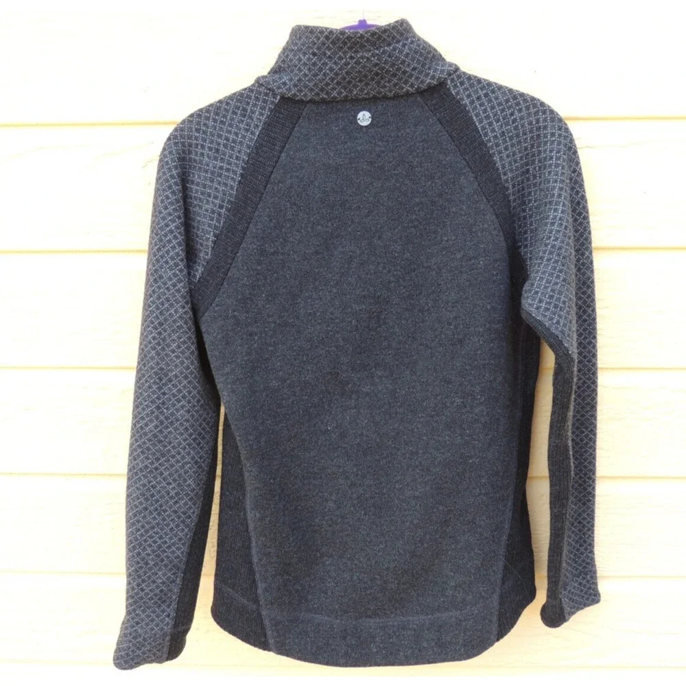PrAna Brandie Wool Blend Sweater XS Snap Closure Neck - Picture 7 of 7